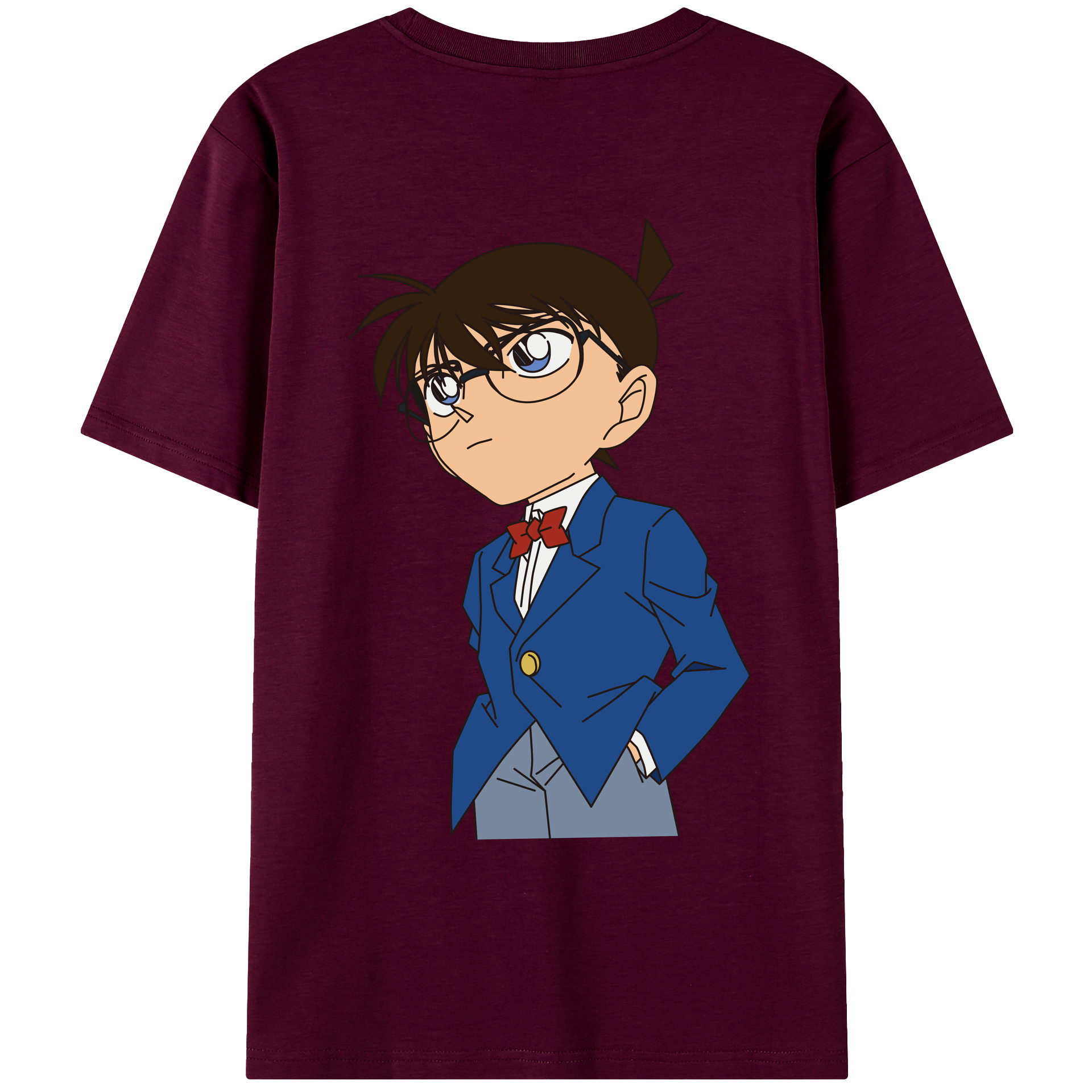 （画像用） 名探偵コナン 江戸川 コナン Detective Conan Conan Edogawa レディース半袖Tシャツ(バックプリント)